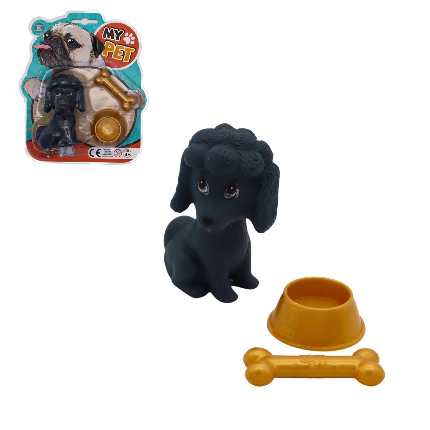 CHIEN 9 CM 2 ACCESSOIRES (LG1335) 144/72