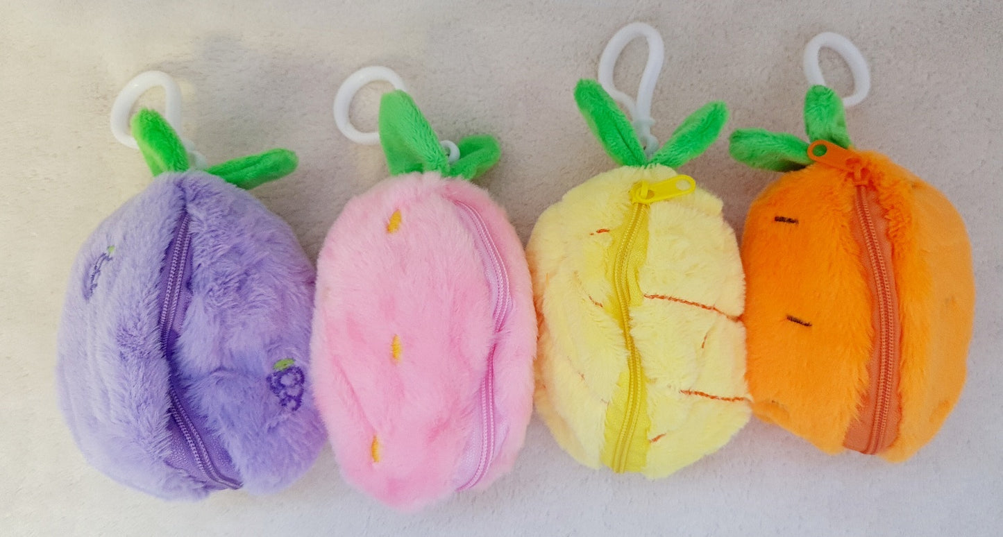 PORTE CLE PELUCHE LAPIN FRUIT 10 CM X24PCS (TF11256)