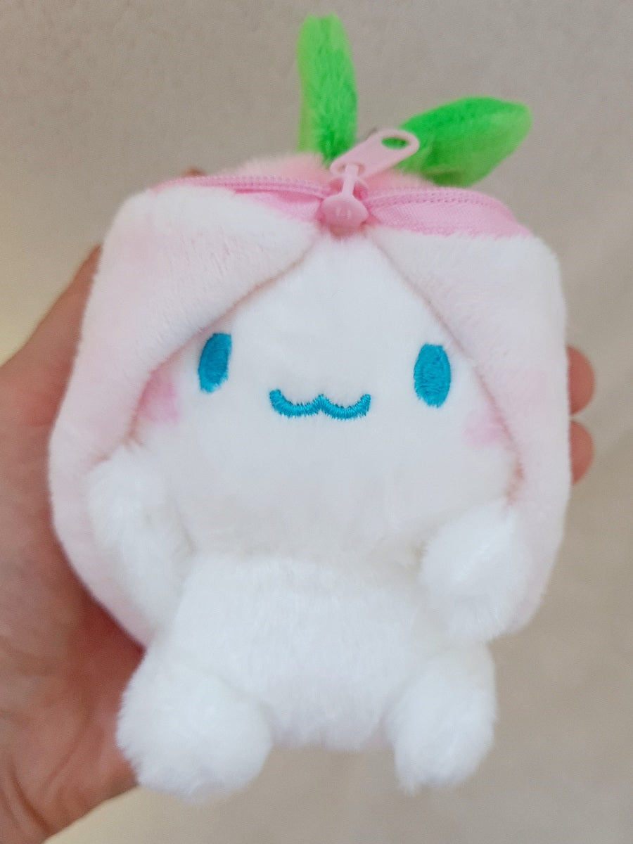 PORTE CLE PELUCHE LAPIN FRUIT 10 CM X24PCS (TF11256)