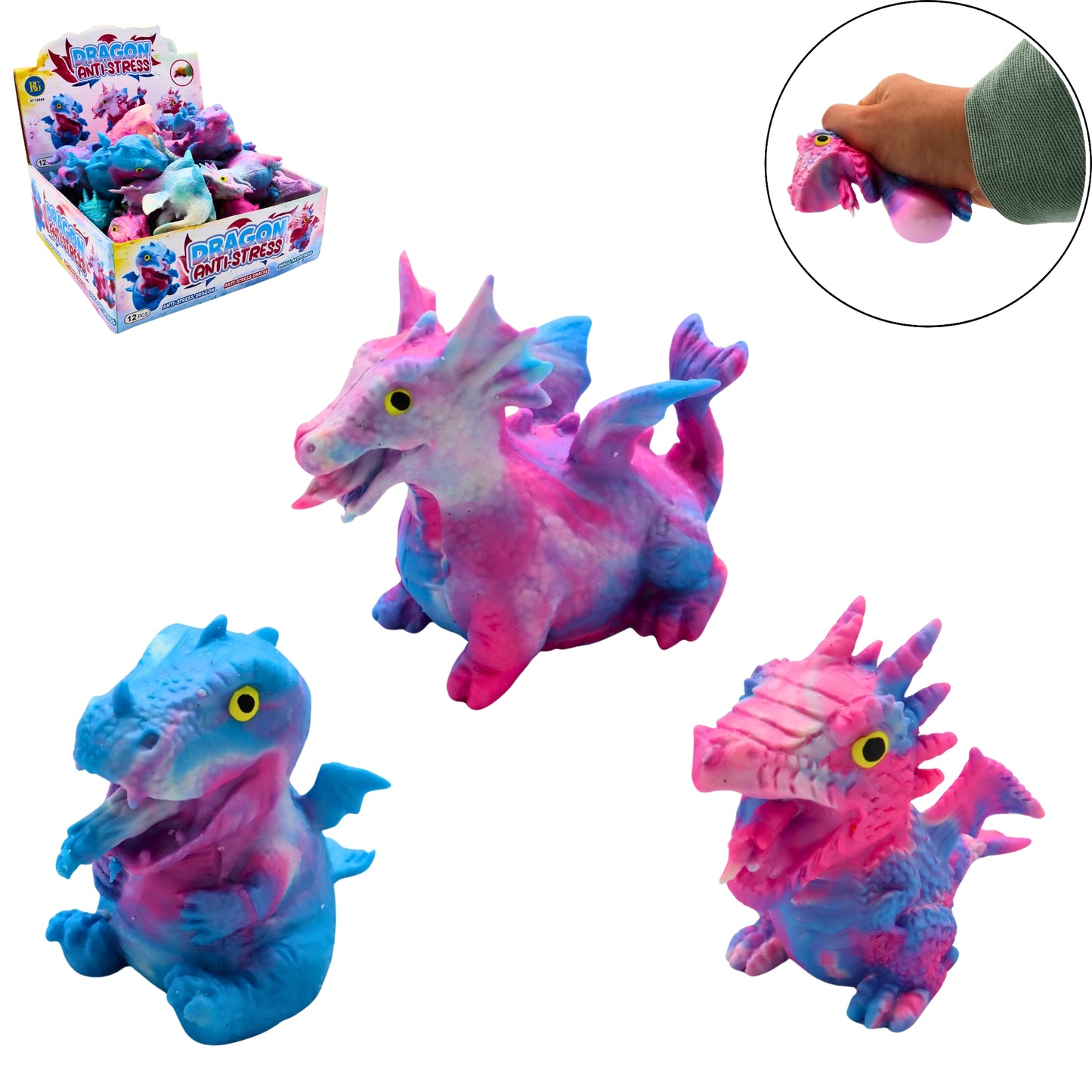 DRAGON ANTISTRESS 8CM X12 PCS (BG12444) 288