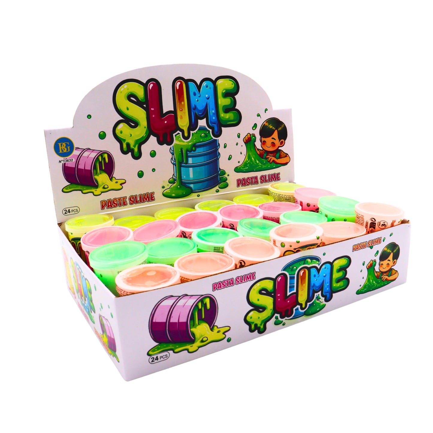PATE SLIME BARIL FLUO 80 GR X24 PCS (BG13632)
