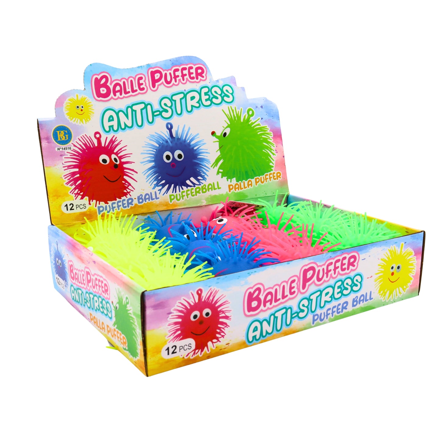 BALLE PUFFER LUMIERE 9 CM X12PCS (BG14516) 288