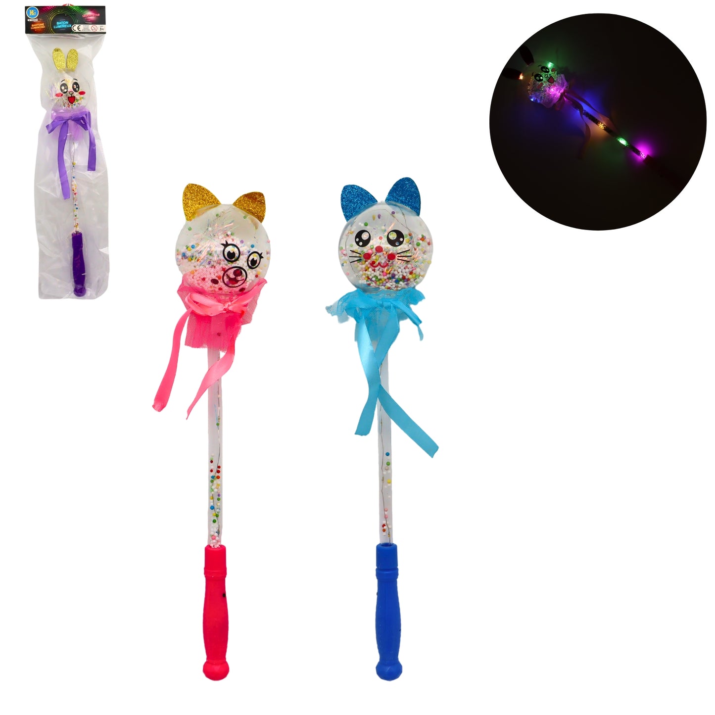 BATON LUMINEUX ANIMAUX 3A 38CM (BG16008) 48/144