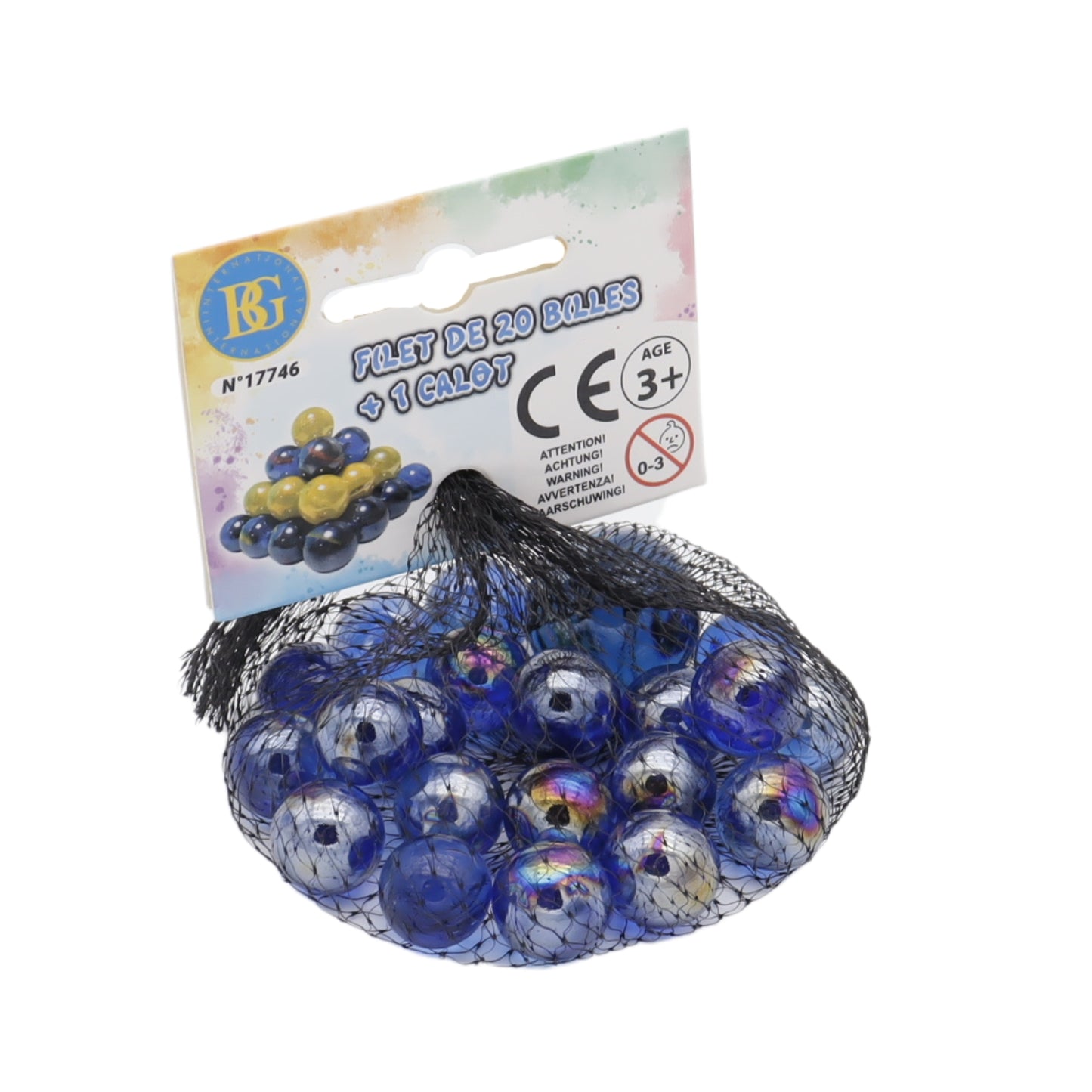 BILLES VERRE 20PCS ET 1 CALOT (BG17746) 144/36