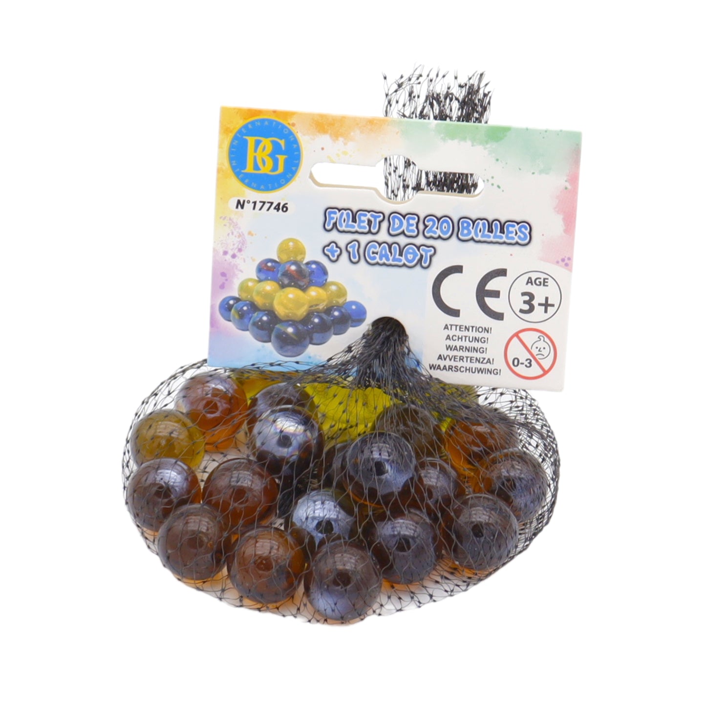 BILLES VERRE 20PCS ET 1 CALOT (BG17746) 144/36