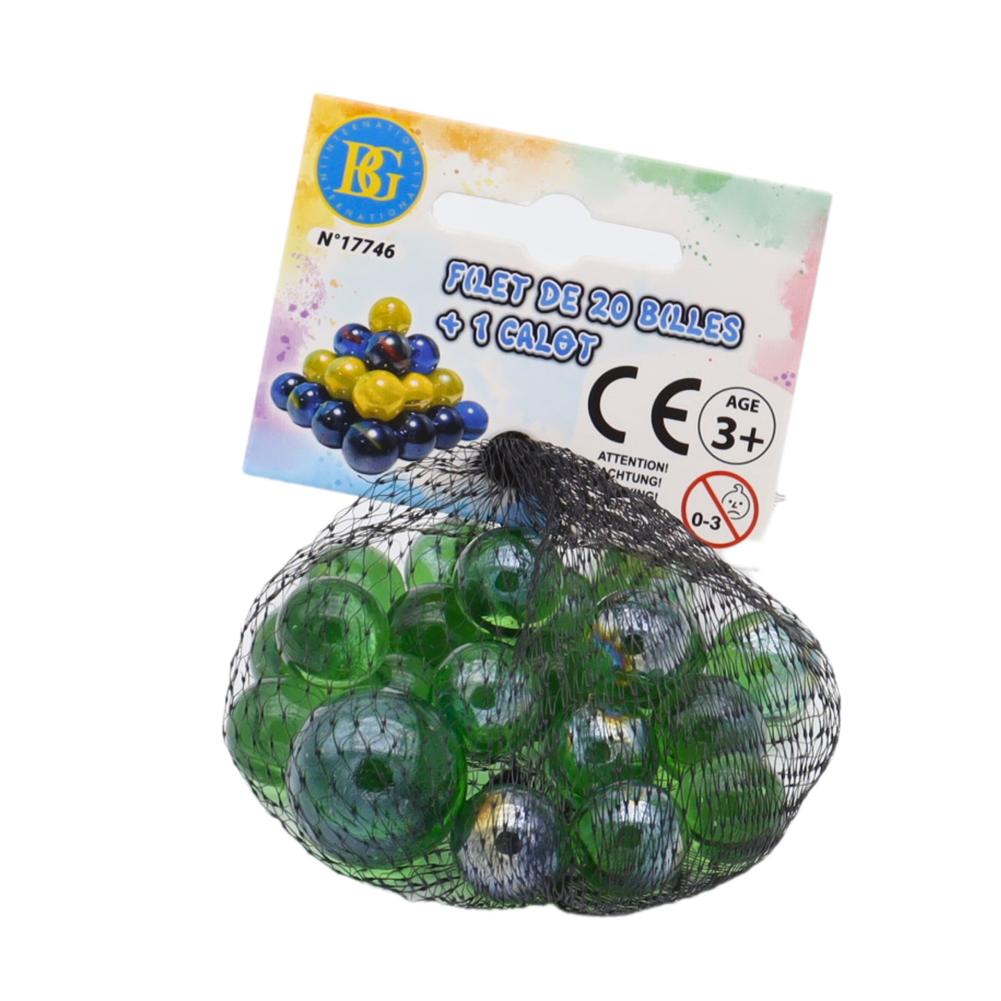 BILLES VERRE 20PCS ET 1 CALOT (BG17746) 144/36