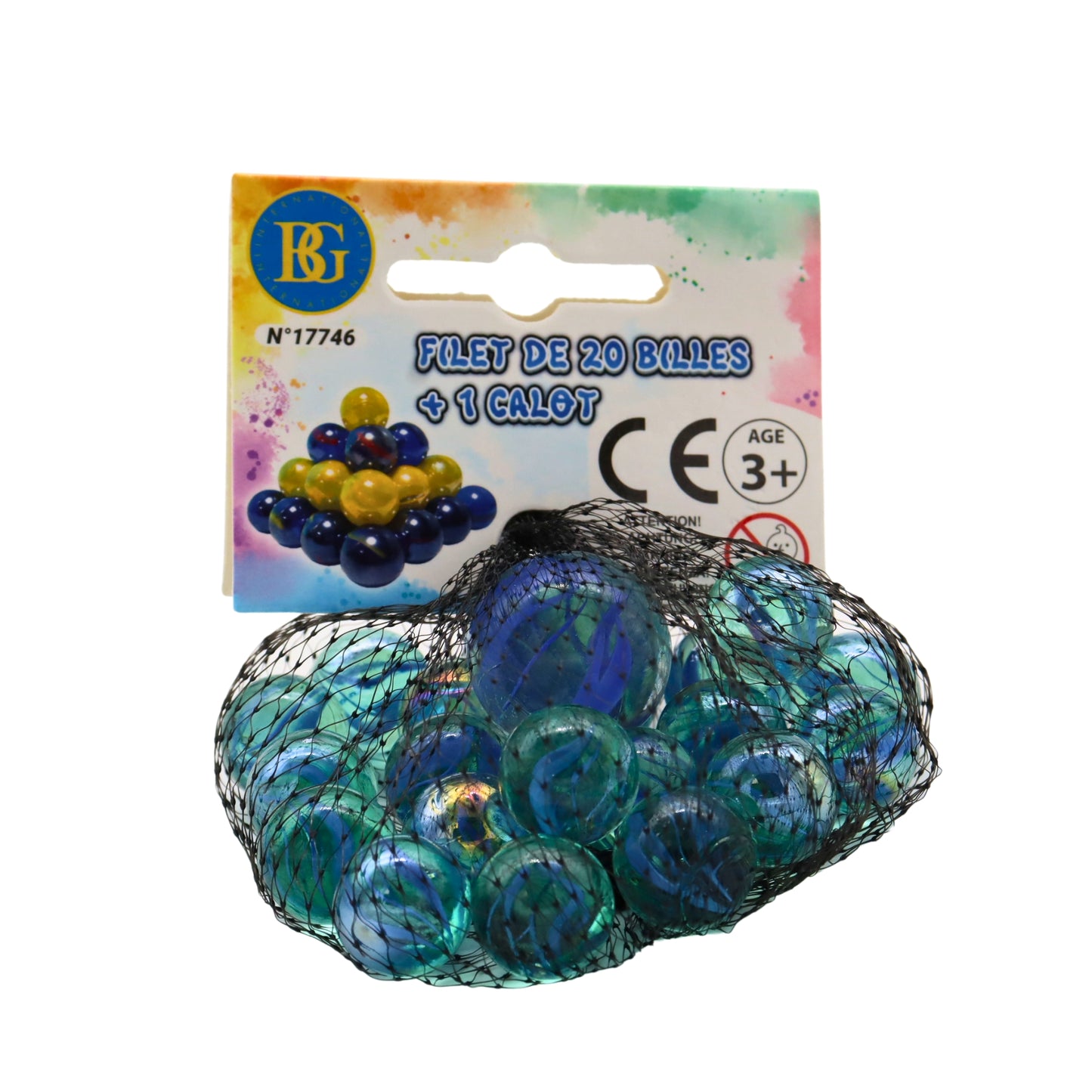 BILLES VERRE 20PCS ET 1 CALOT (BG17746) 144/36