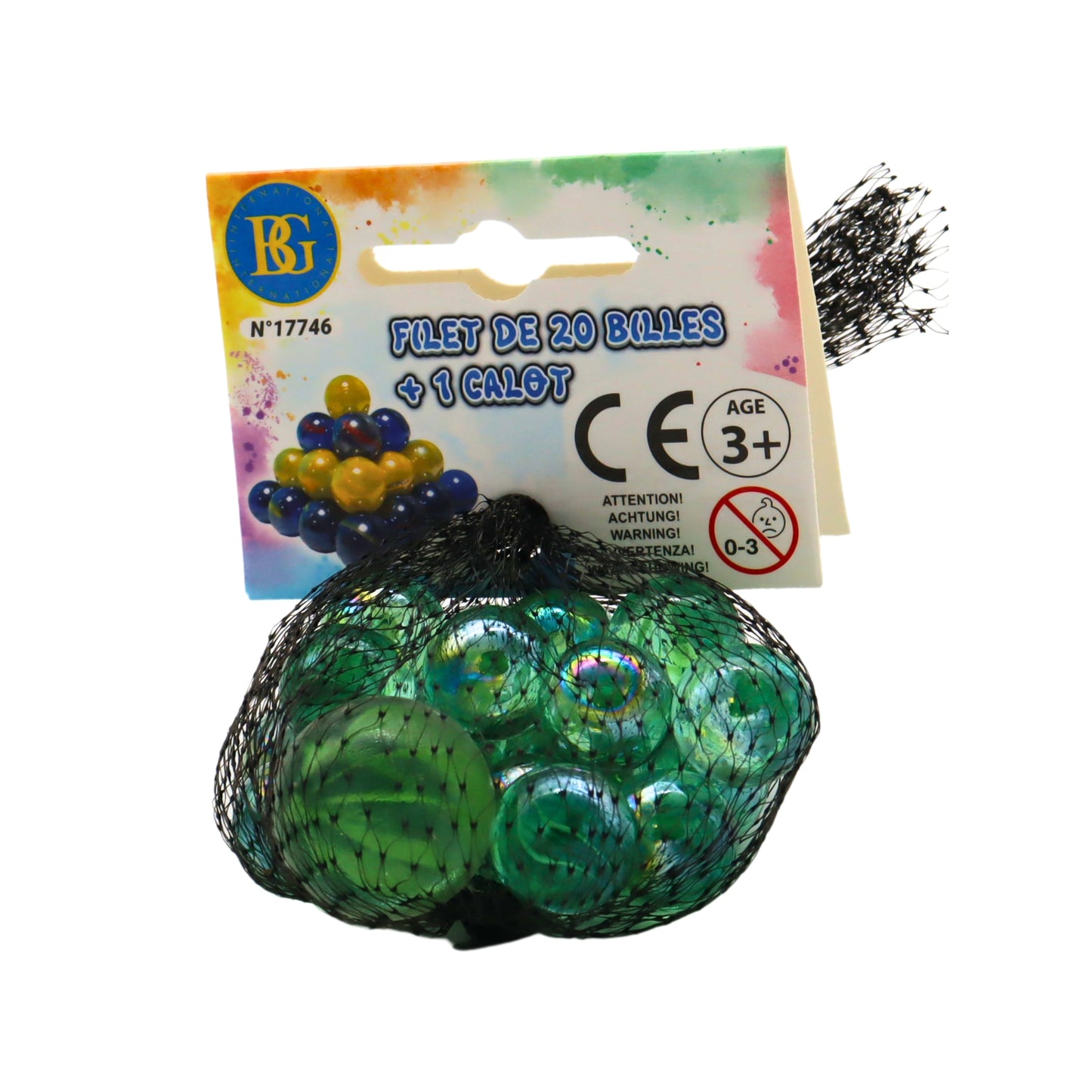 BILLES VERRE 20PCS ET 1 CALOT (BG17746) 144/36