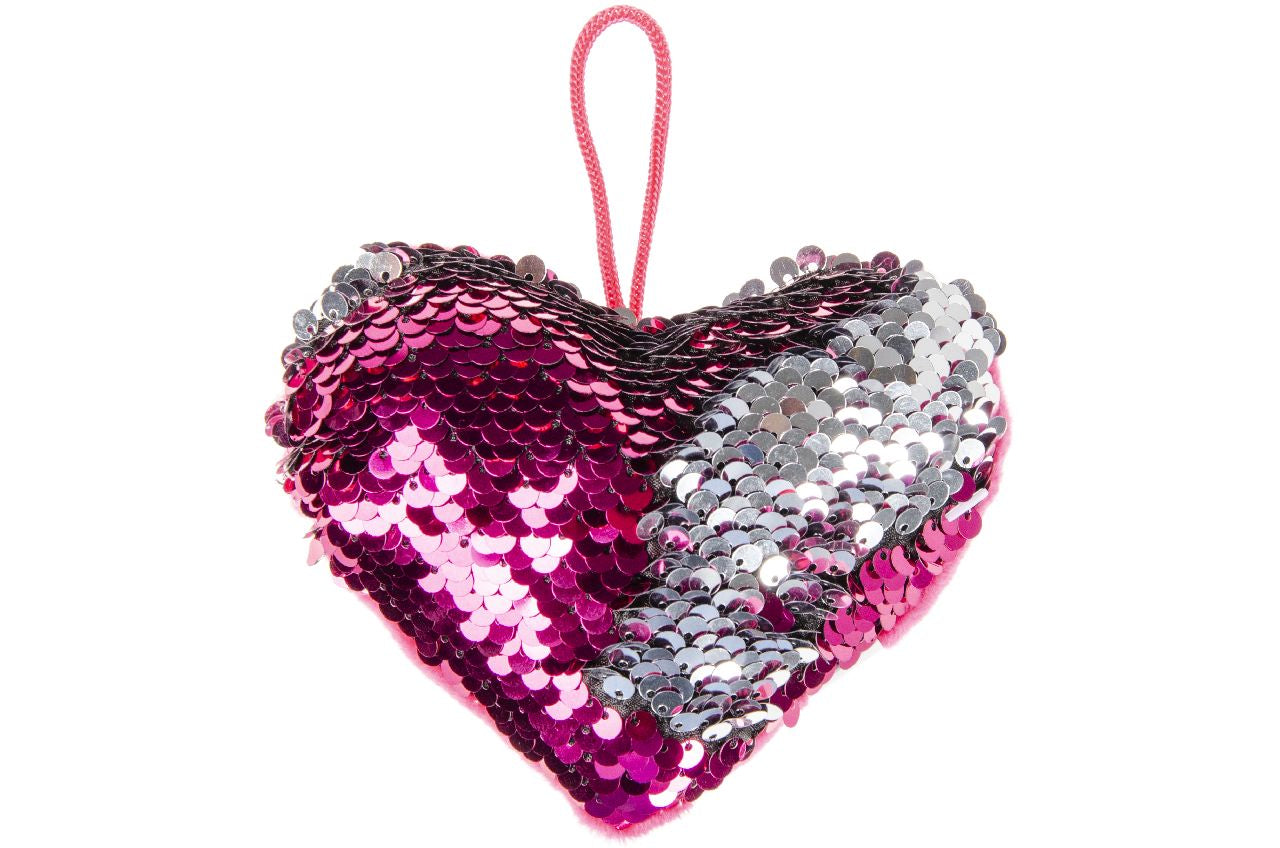 PELUCHE COEUR PAILLETTE 12 CM X24 PCS (LG1780)