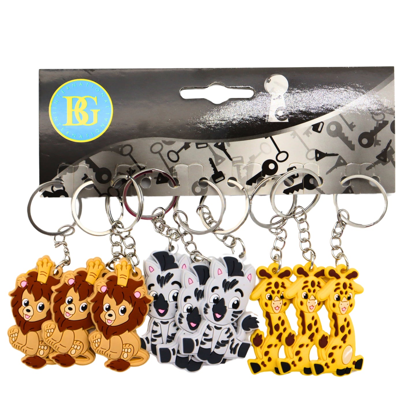 PORTE CLE ANIMAL JUNGLE PLAT X12 PCS (BG18453) 576