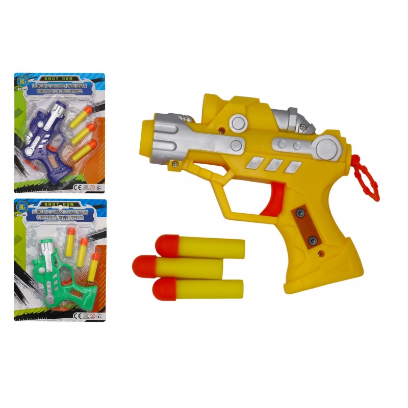 PISTOLET 3 FLECHES MOUSSES (BG21446)