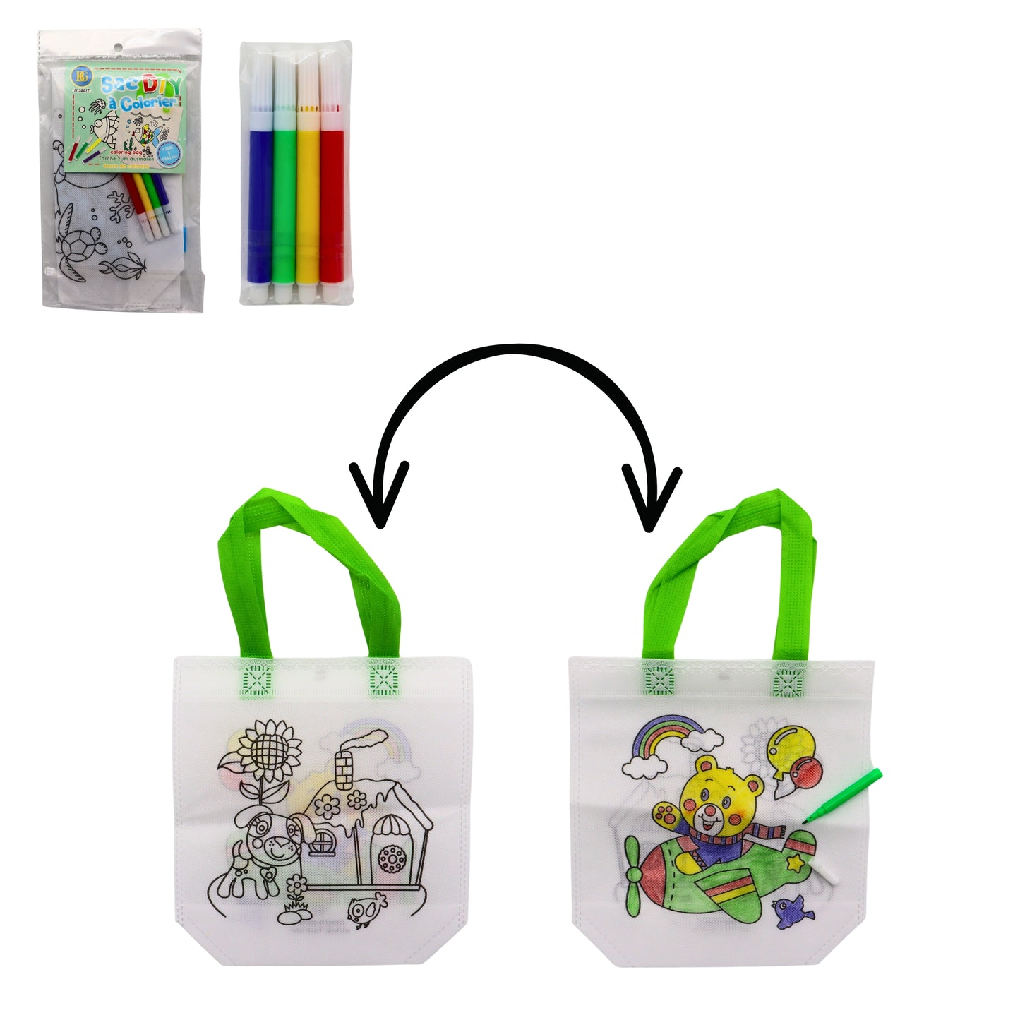 SAC A COLORIER 35 X 22 CM (BG38017) 288/144/24