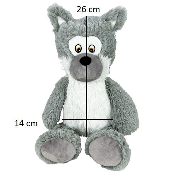 PELUCHE LOUP GRIS 26 CM (MJ40621)