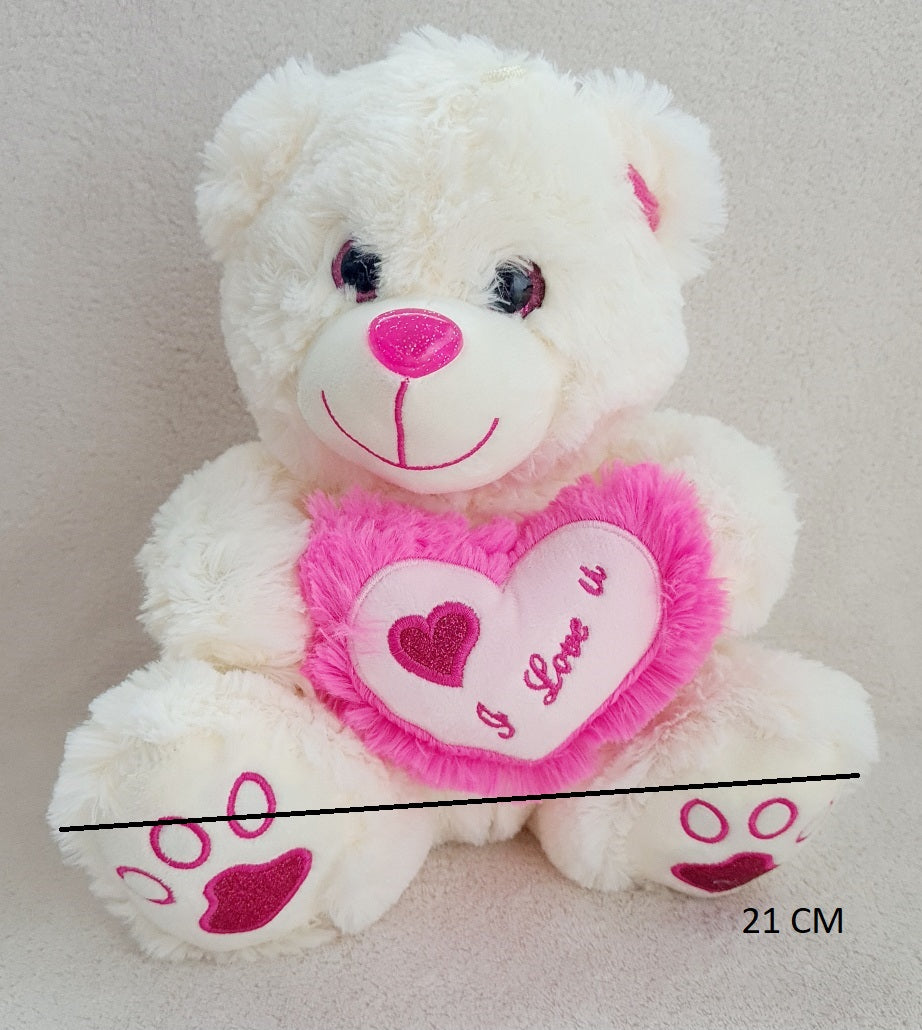 PELUCHE OURS COEUR I LOVE YOU 25CM 2C (MJ50330) 6/42