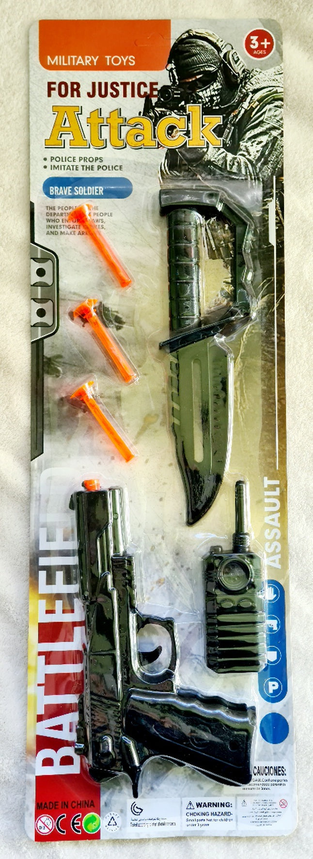 PISTOLET 3 FL POIGNARD TALKY (MJ70055) 144/24