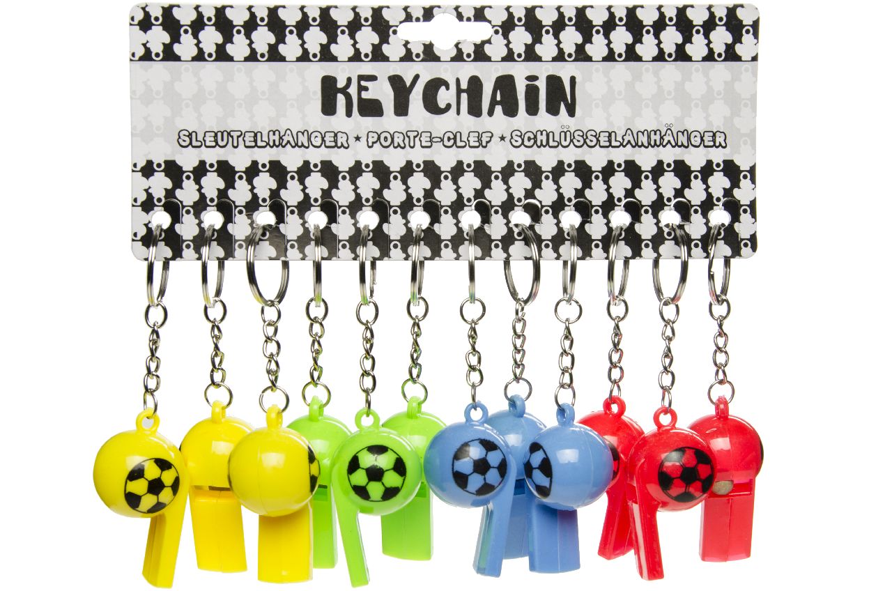 PORTE CLE SIFFLET FOOT COULEUR X12PCS (LG7513) 48/2400