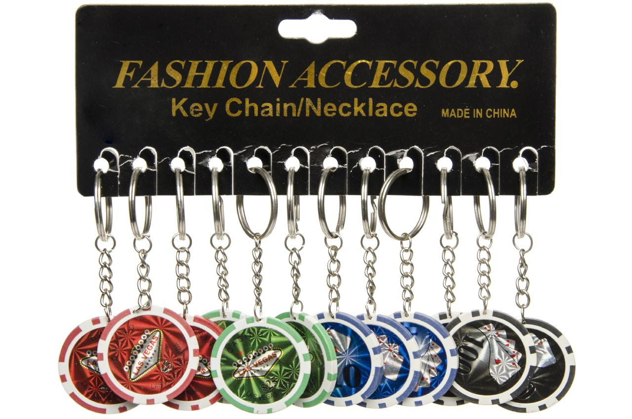 PORTE CLE JETON POKER X12PCS (LG7553)