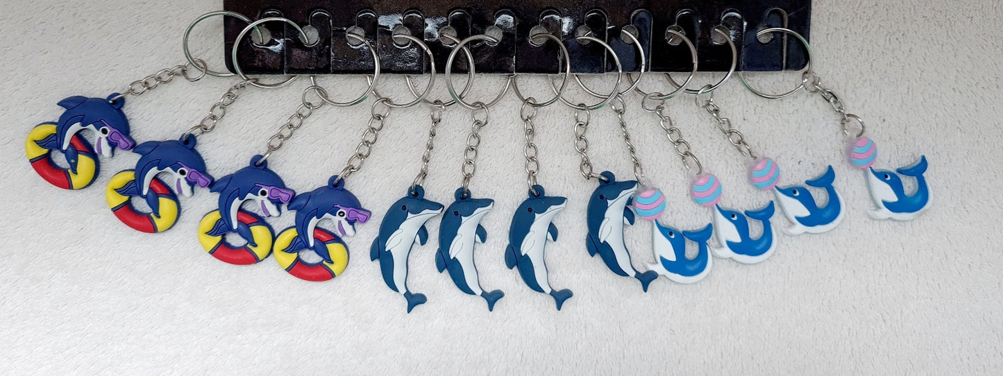 PORTE CLE DAUPHIN PLAT 4 CM 3C X12PCS (LG7608)