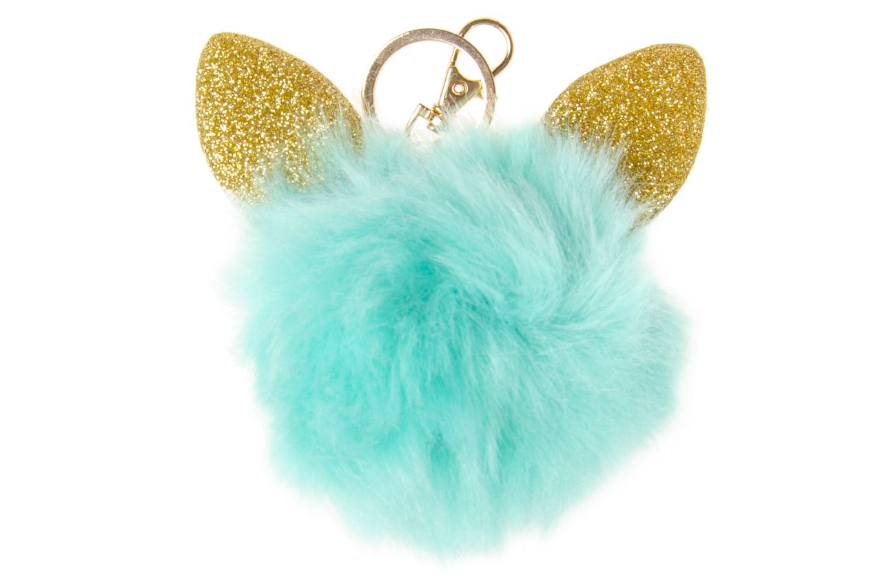 PORTE CLE BOULE OREILLES DE CHAT 8CM X12PCS (LG9858)