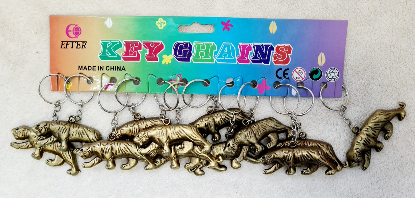 PORTE CLE TIGRE BRONZE X12PCS (LG9876)