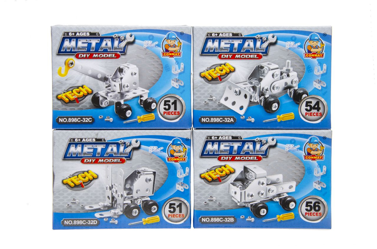 VEHICULE TP EN METAL A CONSTRUIRE 4 ASST X24PCS (LG6742) 288