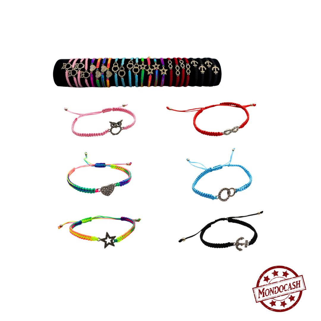 BRACELET MOTIFS STRASS X24PCS (BG32442) 480/240/24