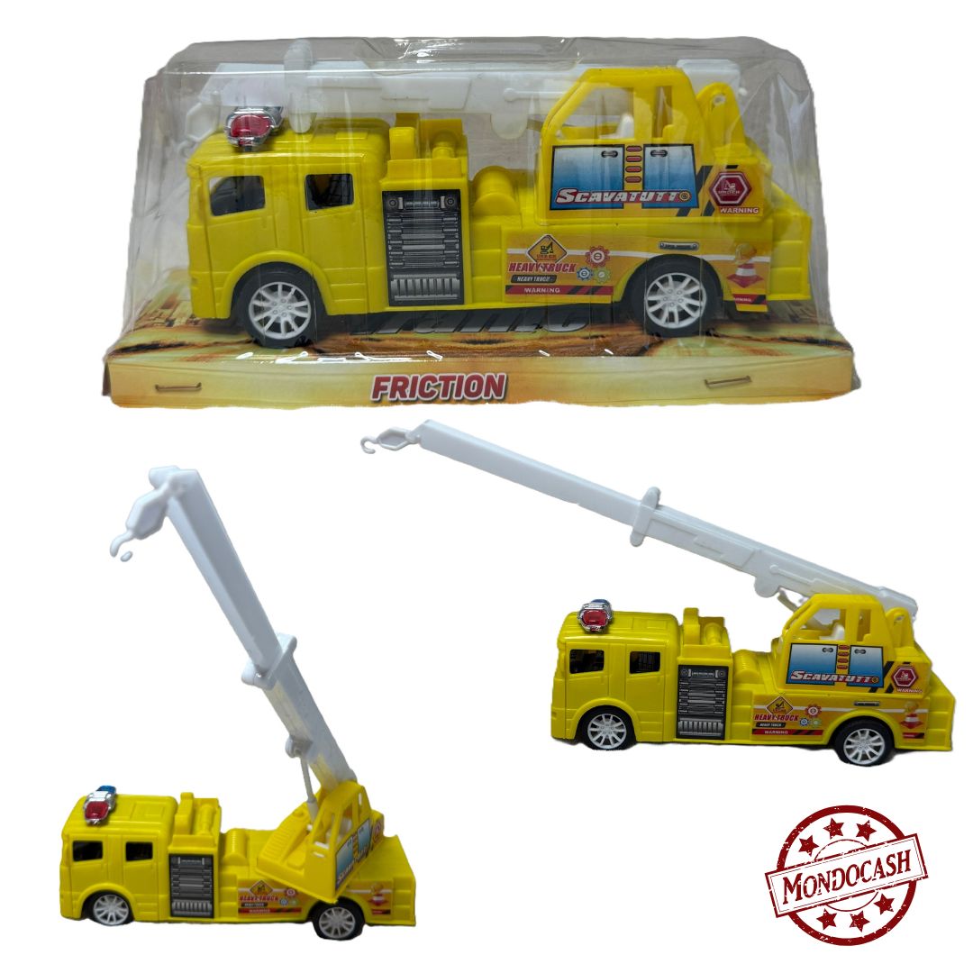 CAMION GRUE JAUNE 18CM FR (BG47385) 144/24