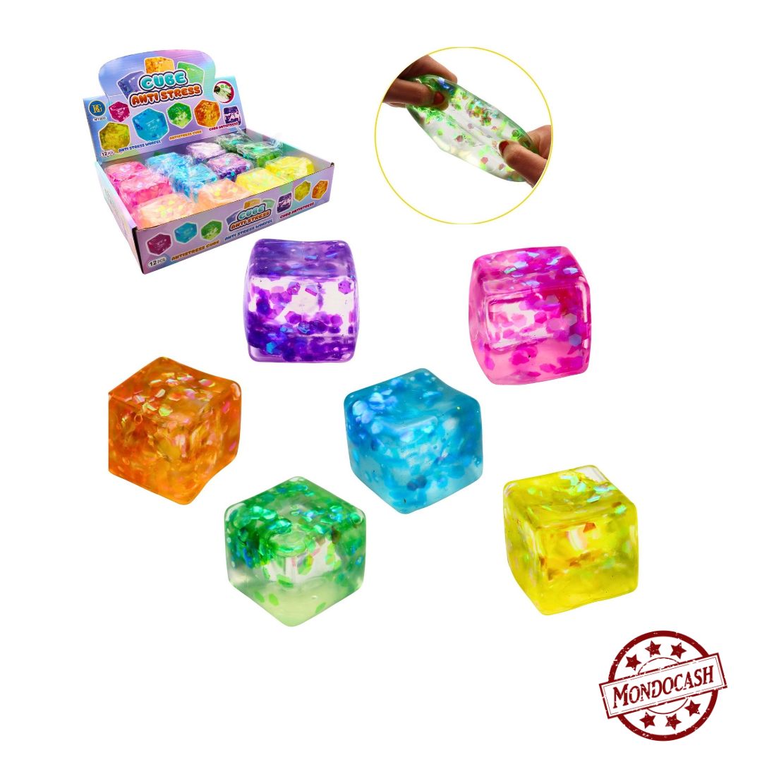 CUBE PAILLETTE ANTISTRESS X12 PCS (BG13533) 72/12