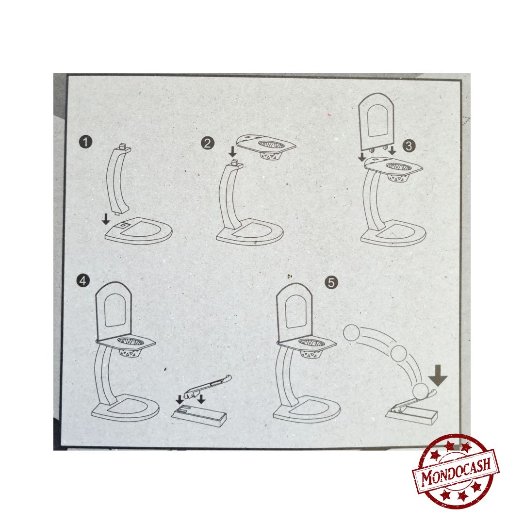 Jouet de jeu de basketball à monter avec 3 balles