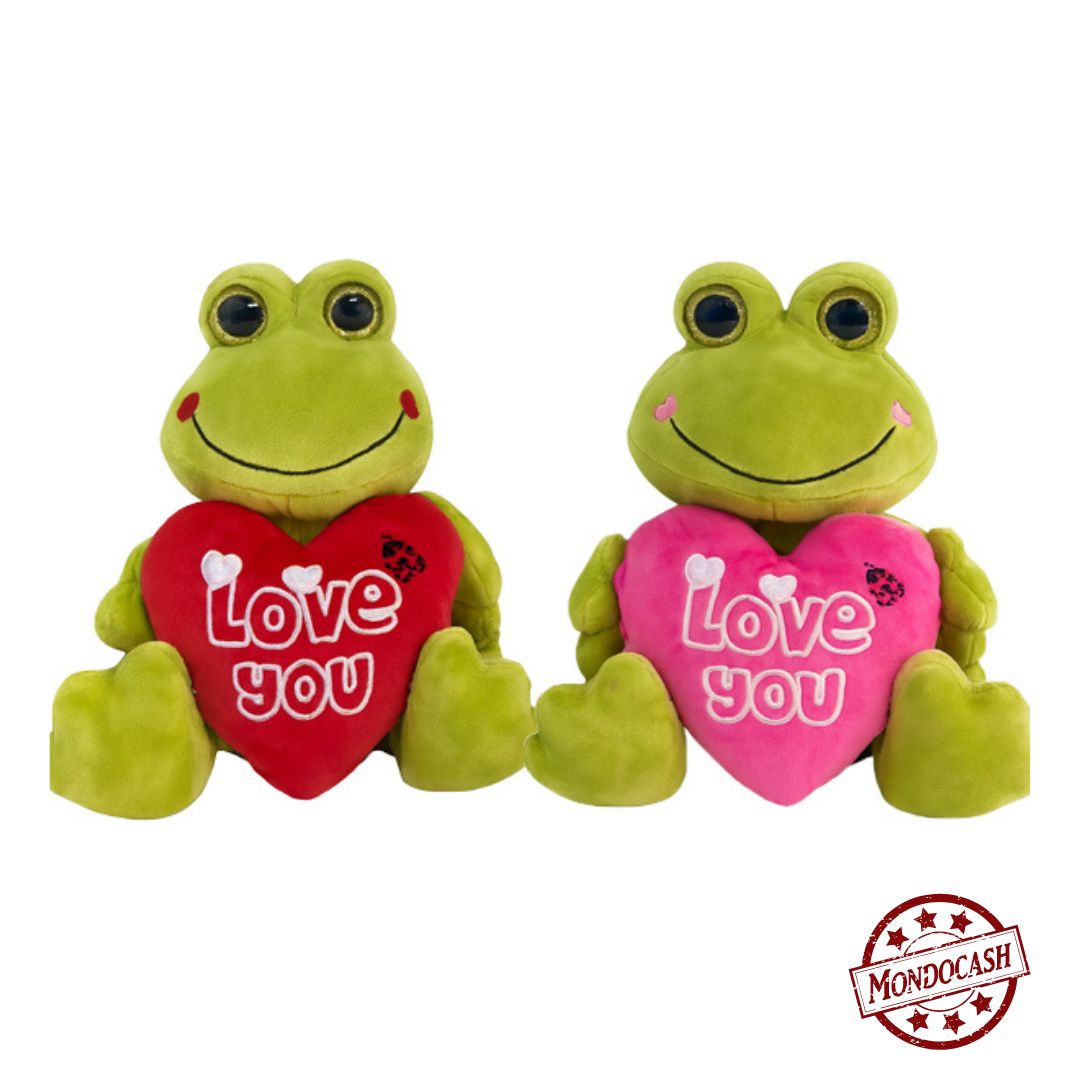 PELUCHE GRENOUILLE COEUR 25 CM (MJ30547) 42/6