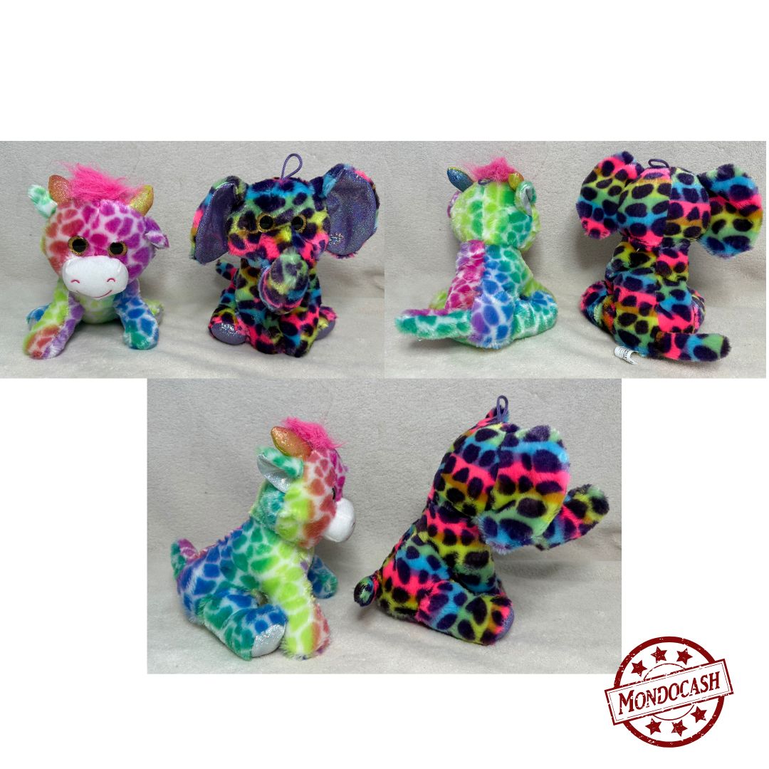 PELUCHE JUNGLE FLUO 20 CM 4A X12PCS (LG1949) 120