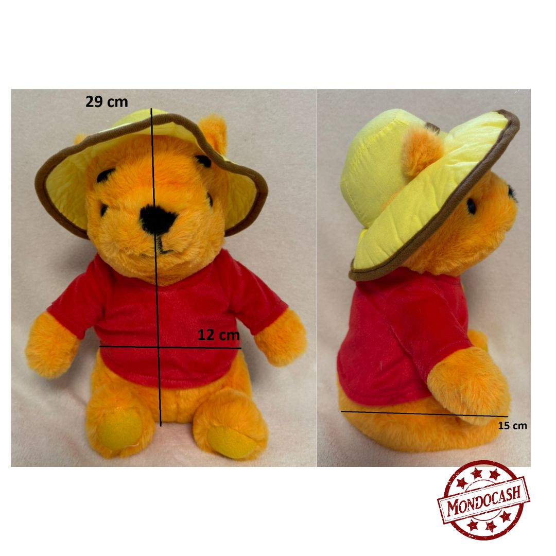 PELUCHE OURS JAUNE CHAPEAU 29 CM (MJ30578) 54/6