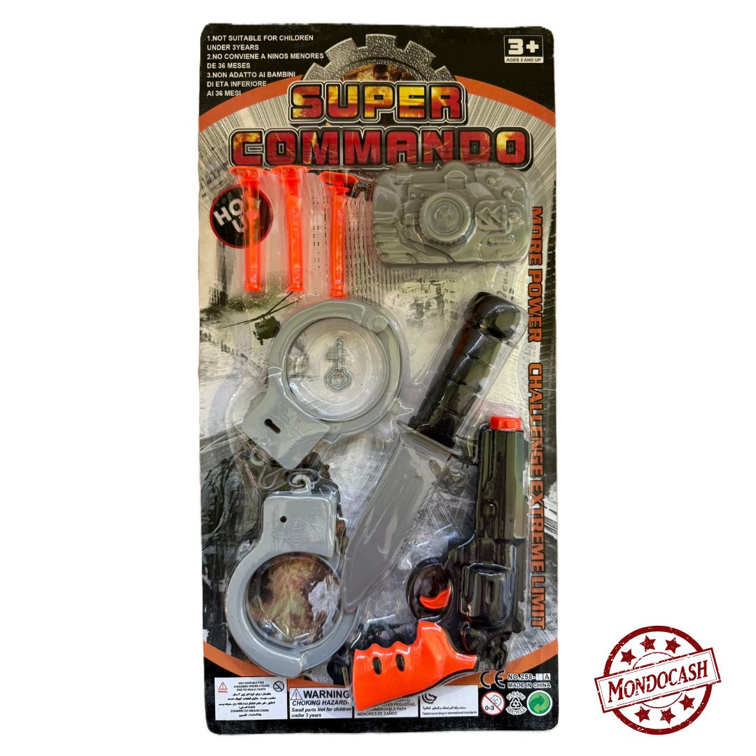 PISTOLET 6 ACCESSOIRES (MJ70048) 144 /24