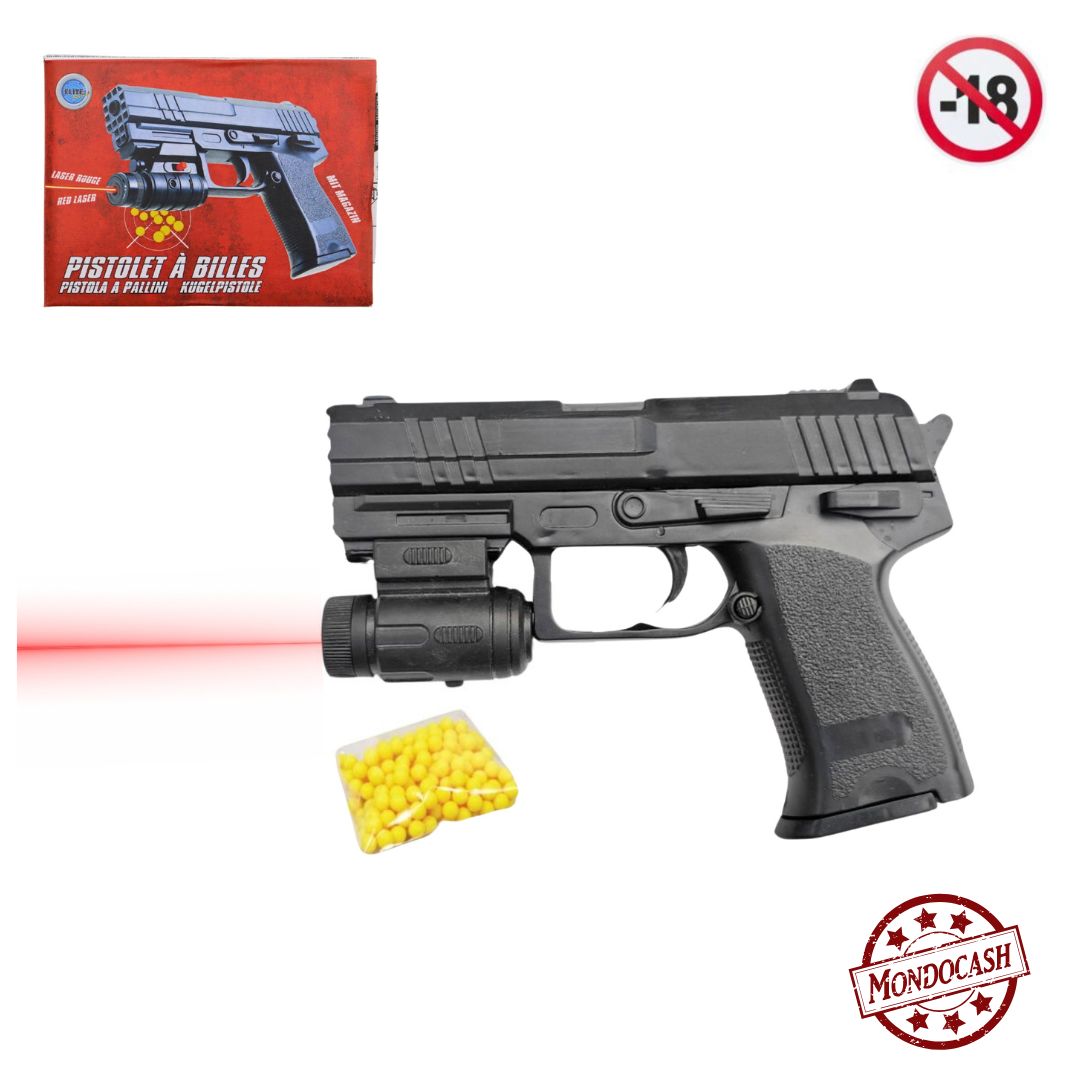 PISTOLET BILLES 15 CM LASER (BG50804) 144/72/24