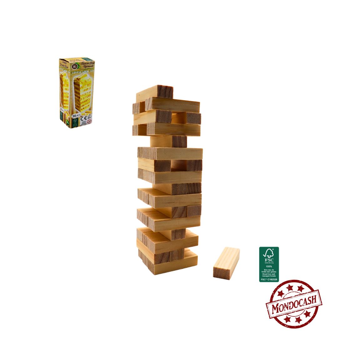 TOUR INFERNALE EN BOIS 51 pcs (BG40072) 36