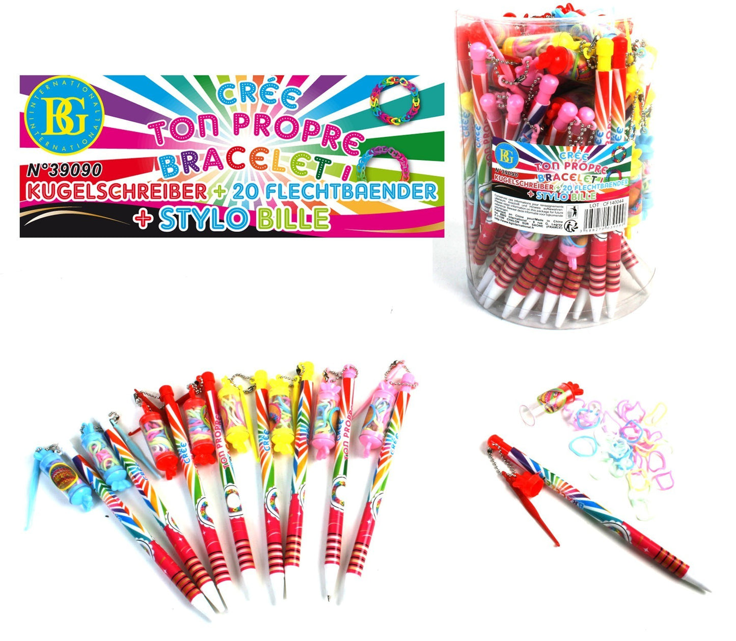 STYLO BILLES AVEC 20 LOOMS X36PCS (BG39090)