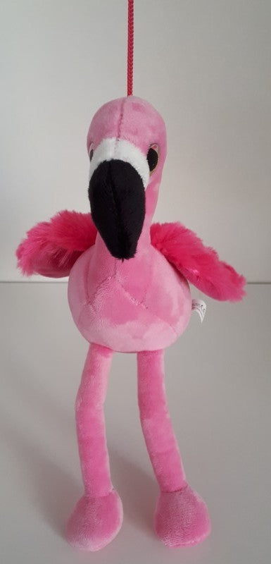 Peluche flamant rose 20 cm, couleurs assorties grossiste