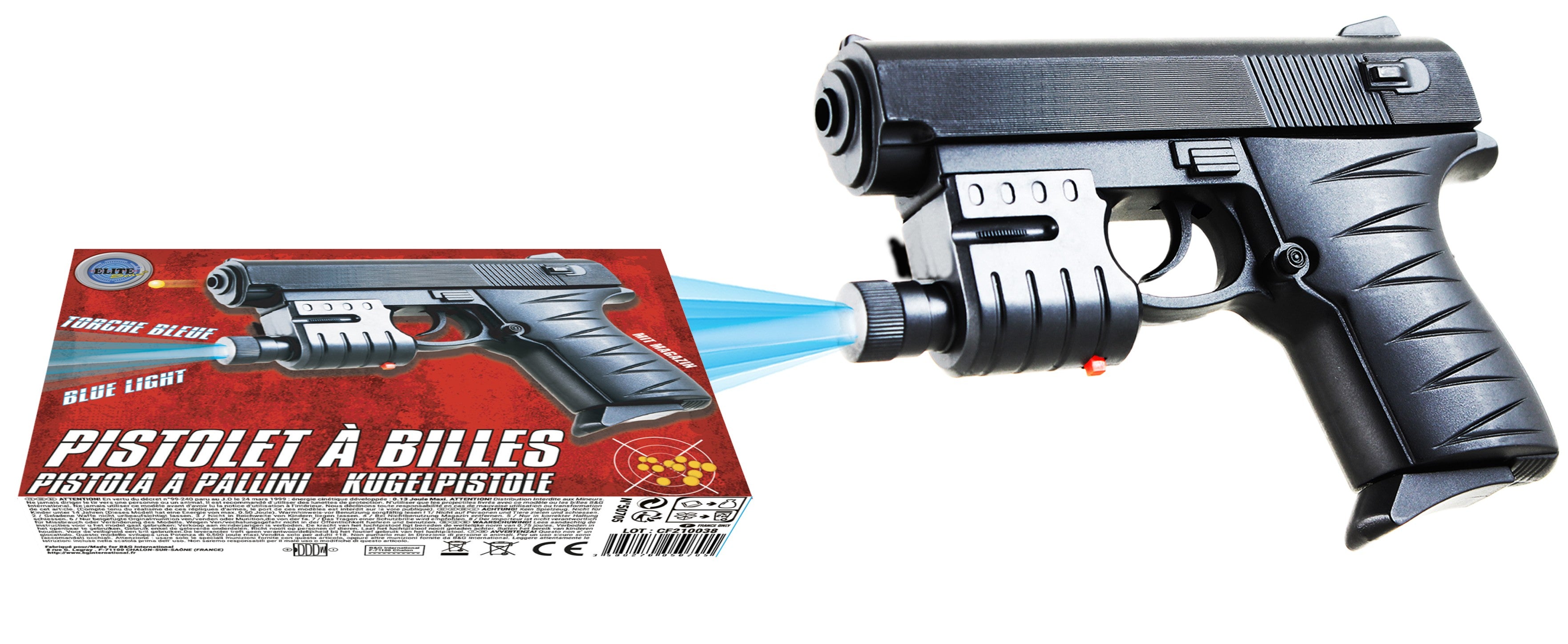 Achat Pistolet à Billes avec Silencieux 23,5 Cm en gros