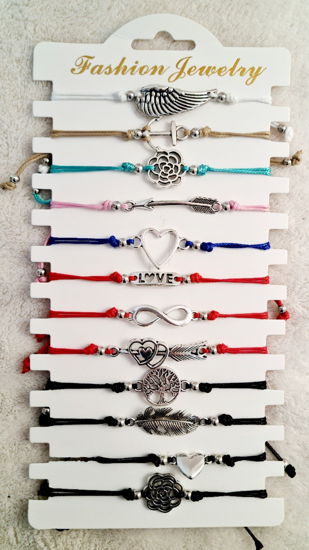 BRACELET SYMBOLE X12PCS (MH61477)