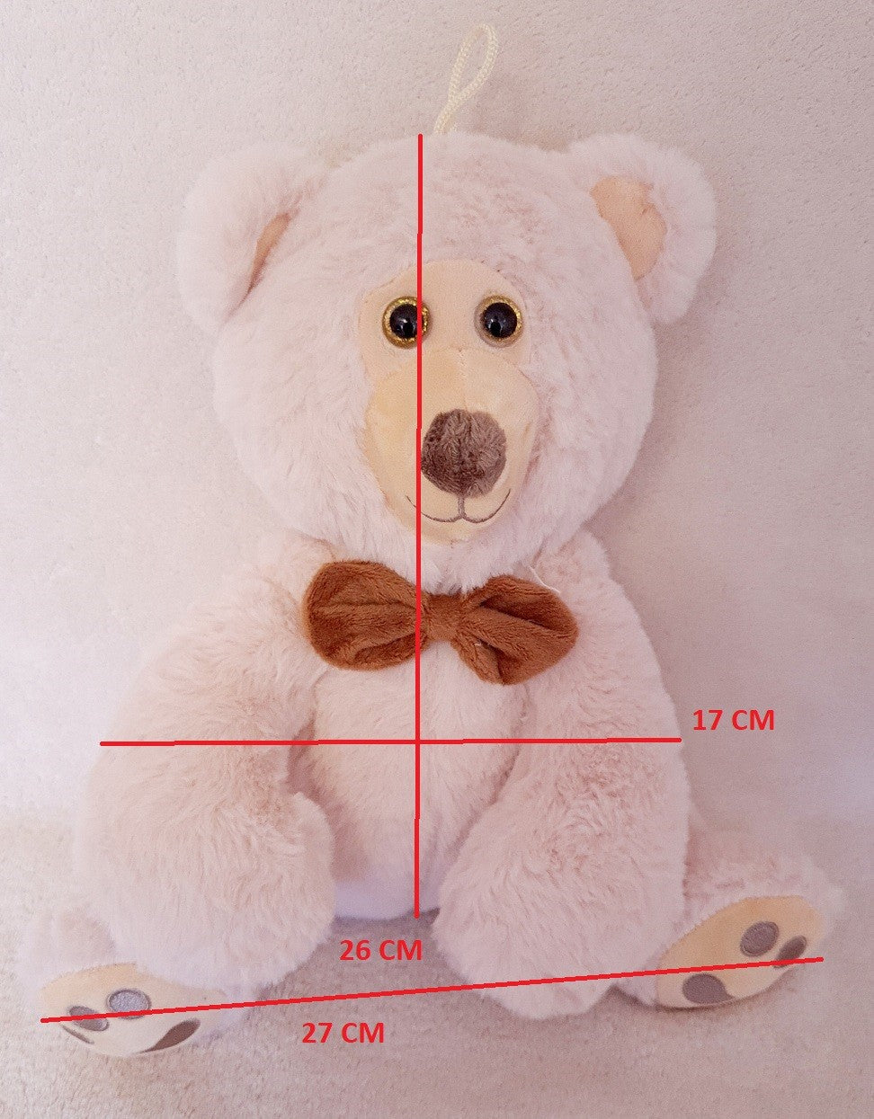 PELUCHE OURS NOEUD MARRON 26CM (MJ50323) 42