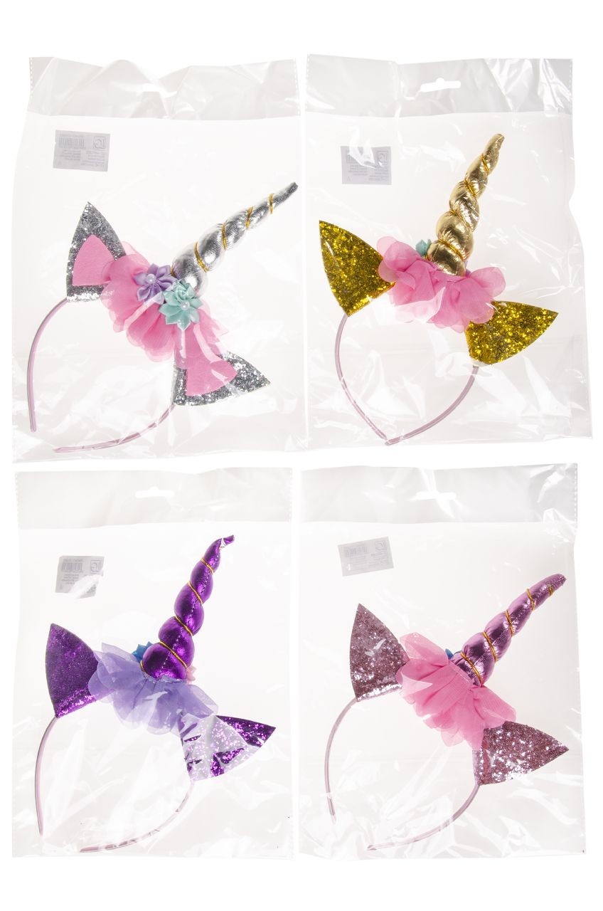 SERRE TETE LICORNE FLEUR X12PCS (LG0062) 192