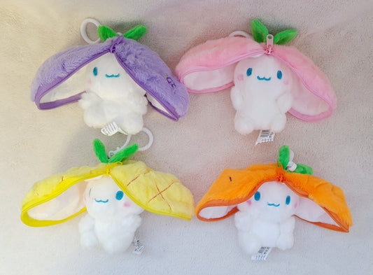 PORTE CLE PELUCHE LAPIN FRUIT 10 CM X24PCS (TF11256)