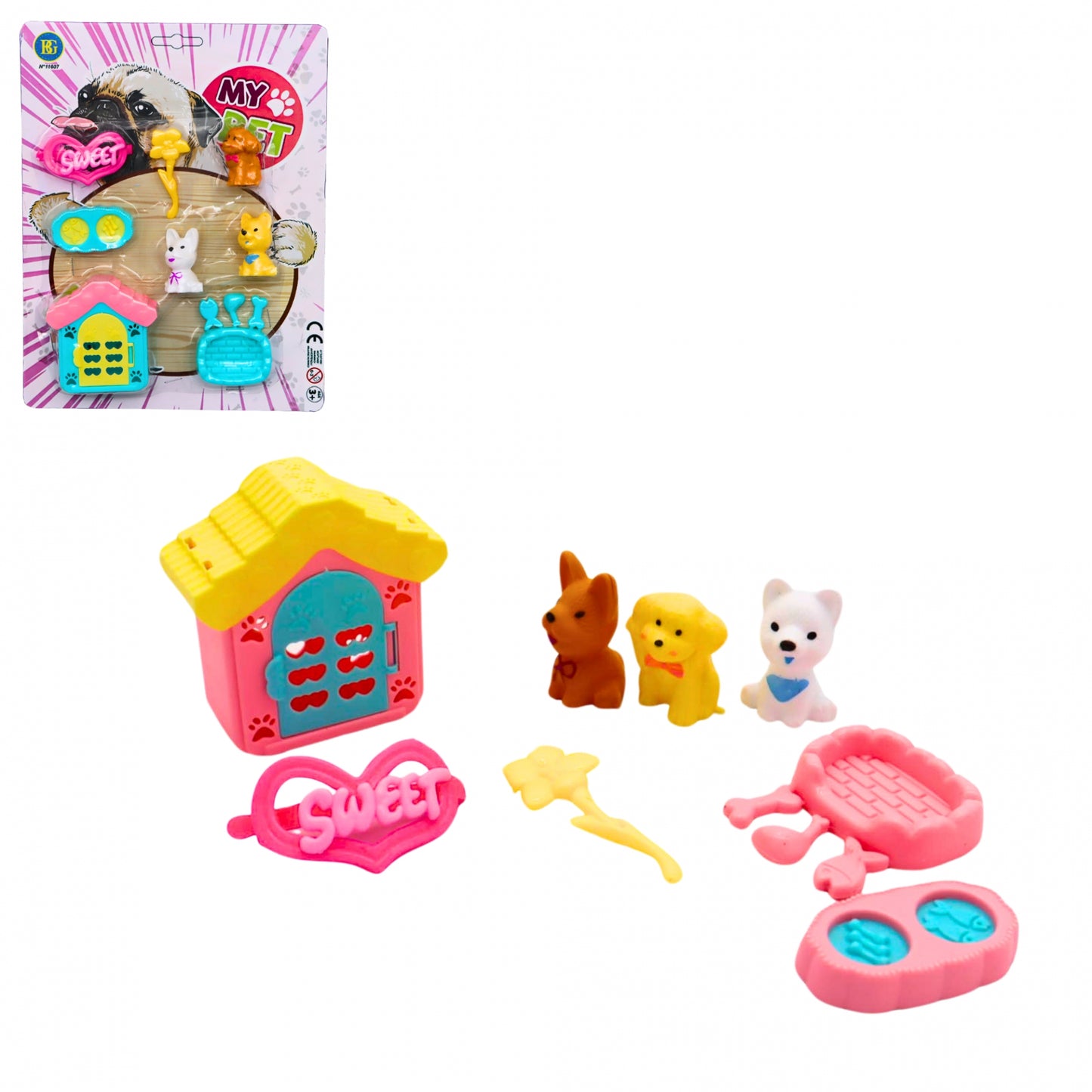 CHIEN 3 PCS AVEC 5 ACCESSOIRES (BG11607) 144