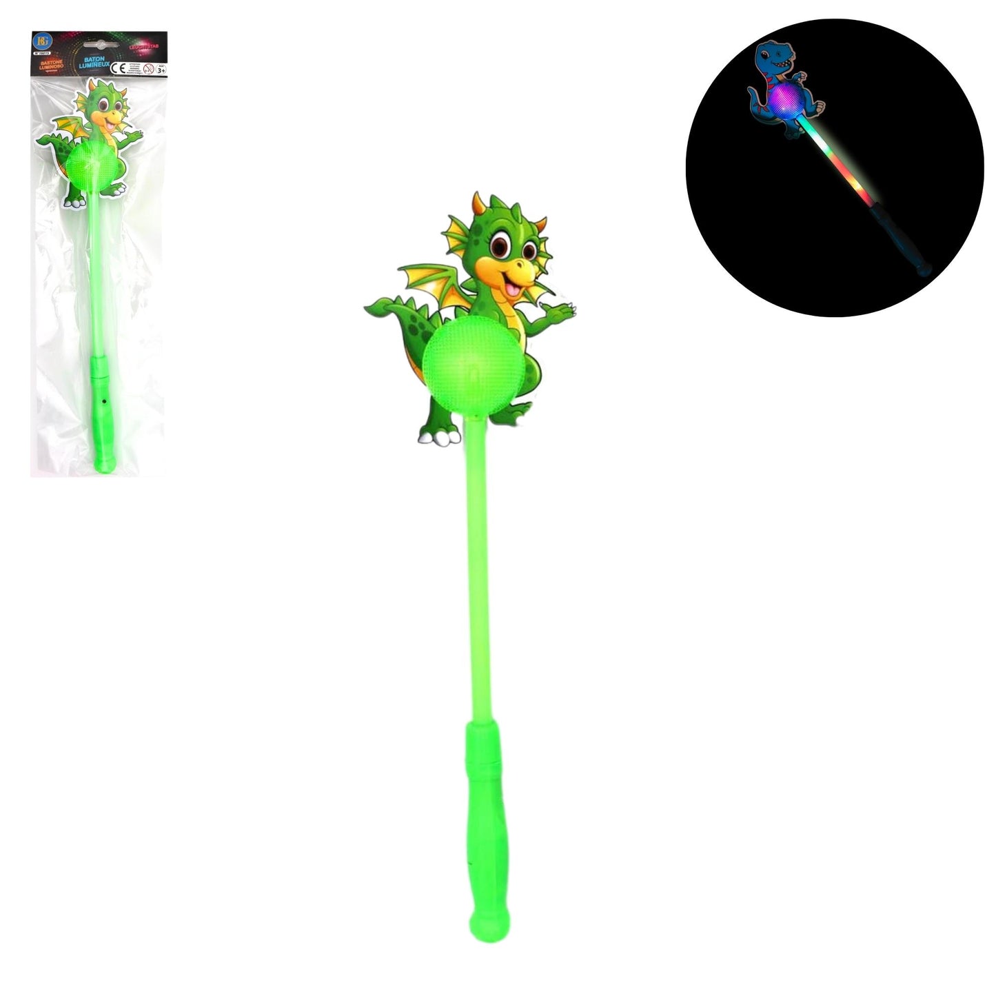 BATON LUMINEUX DINO 3A 38CM (BG16015) 48/144