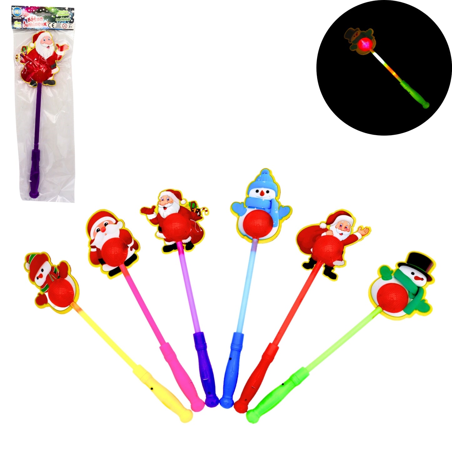 BATON LUMINEUX NOEL 6A 38CM (BG16114) 48/144