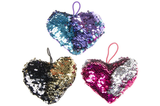 PELUCHE COEUR PAILLETTE 12 CM X24 PCS (LG1780)