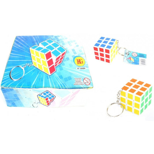 PORTE CLE CUBE MAGIQUE 3,5CM X12PCS (BG18484)