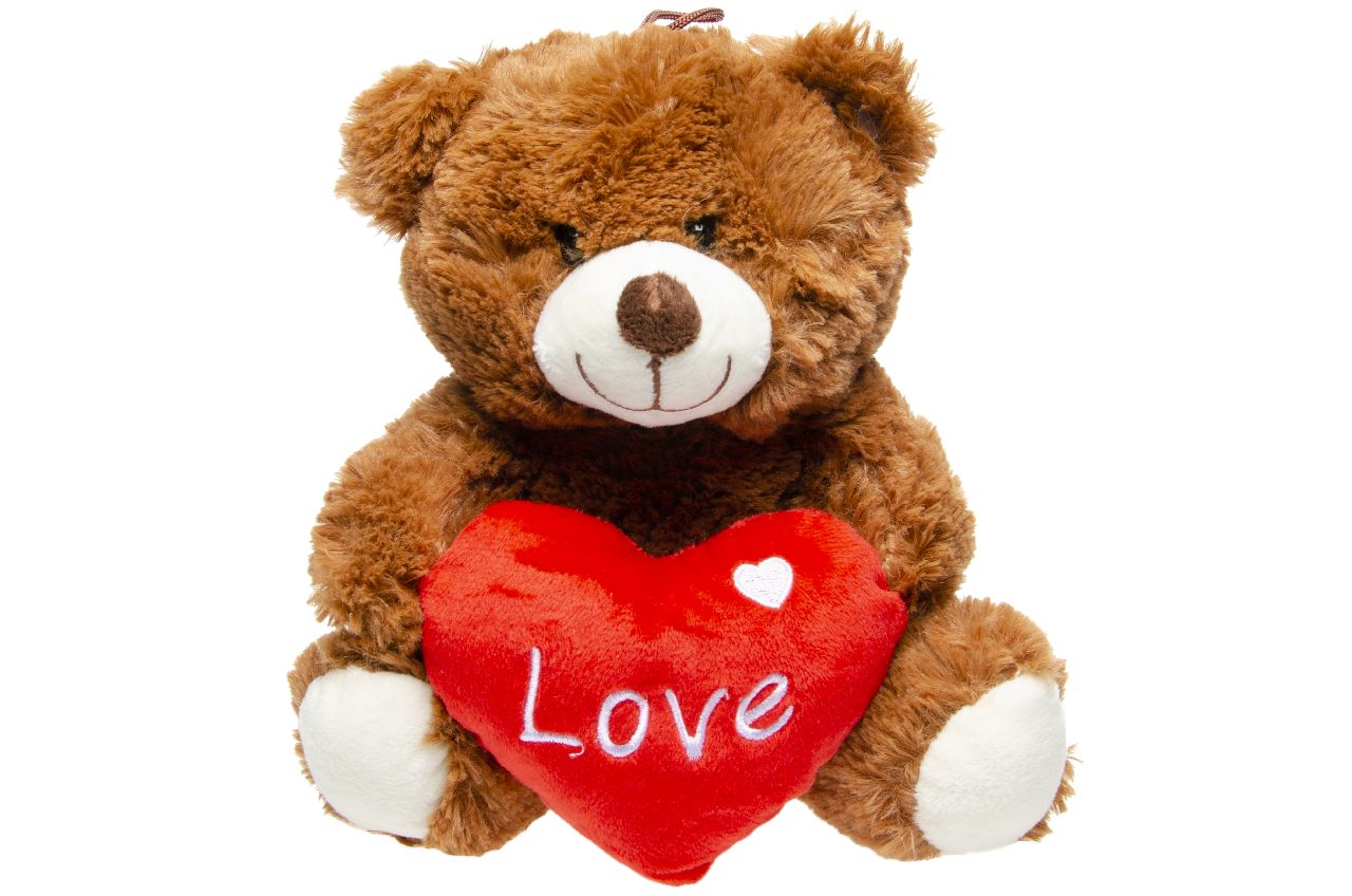 PELUCHE OURS COEUR 23 CM (LG1854)
