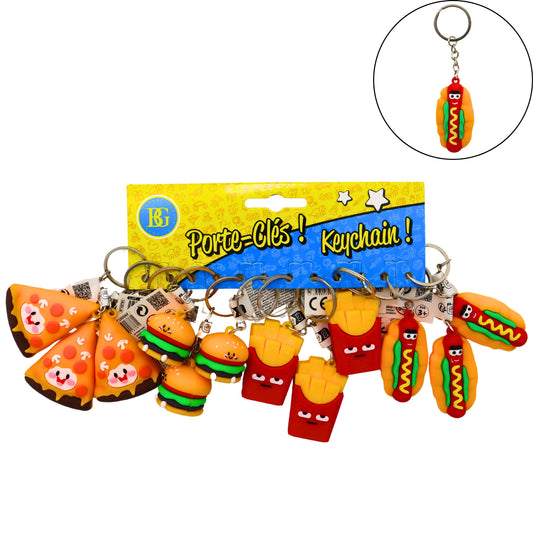 PORTE CLE FAST FOOD 5CM X12 PCS (BG18781) 576