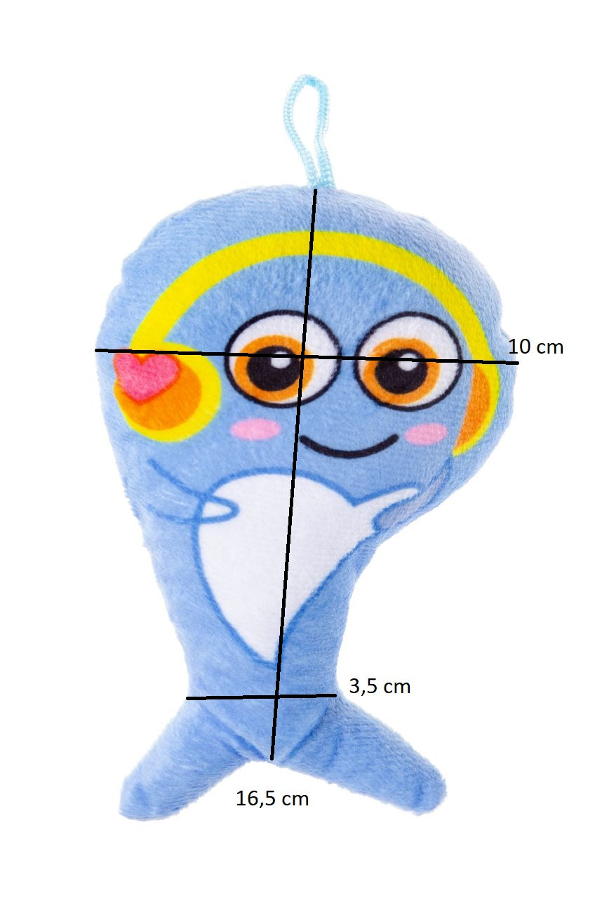 PELUCHE DAUPHIN 3 ASST 16,5 CM X24PCS (LG1913) 504/24